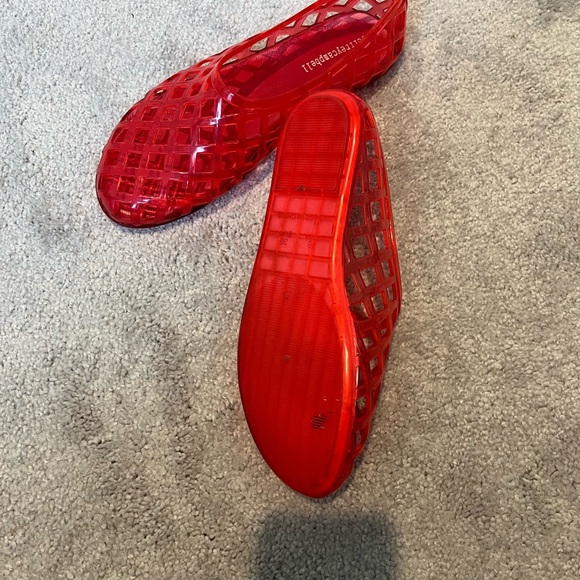Jeffrey Campbell Red Mesh Flats - Picture 3 of 3